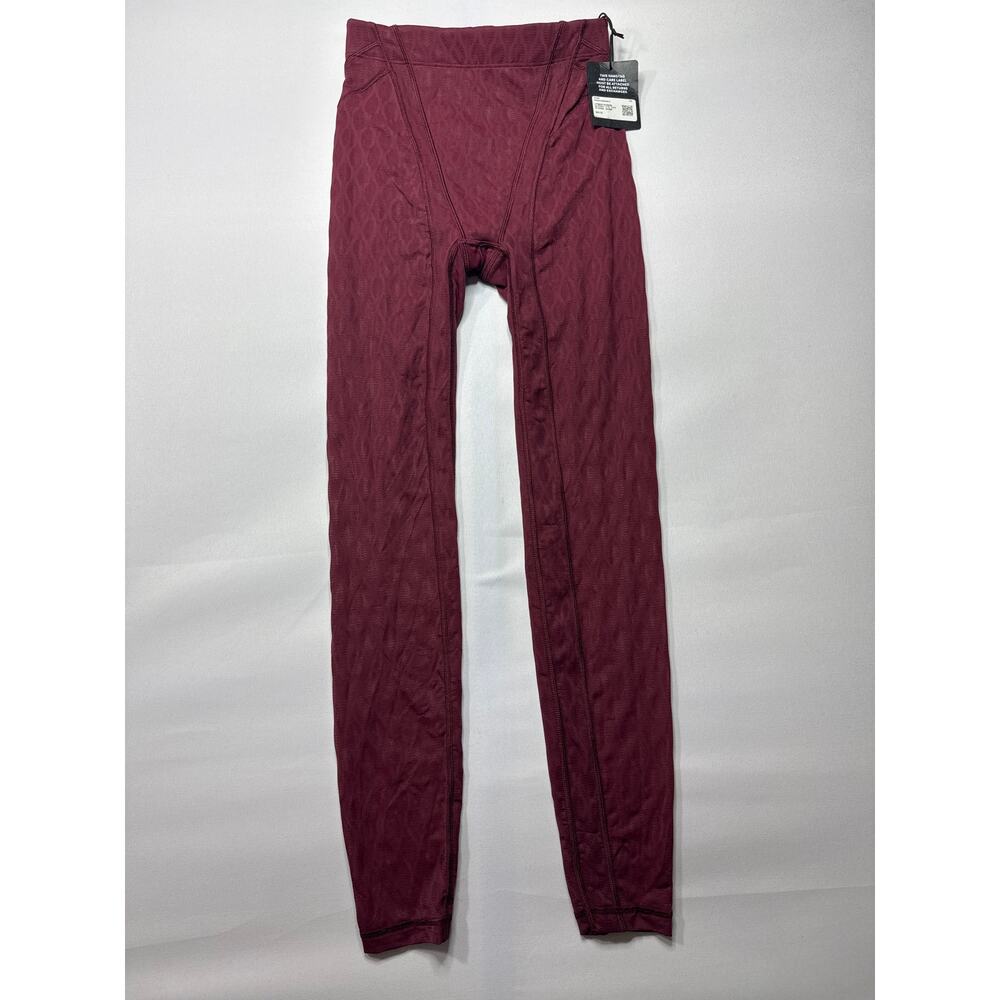 NWT Savage X Fenty Women's Maroon Sheer Lace Leggings - Size XS (22x27)